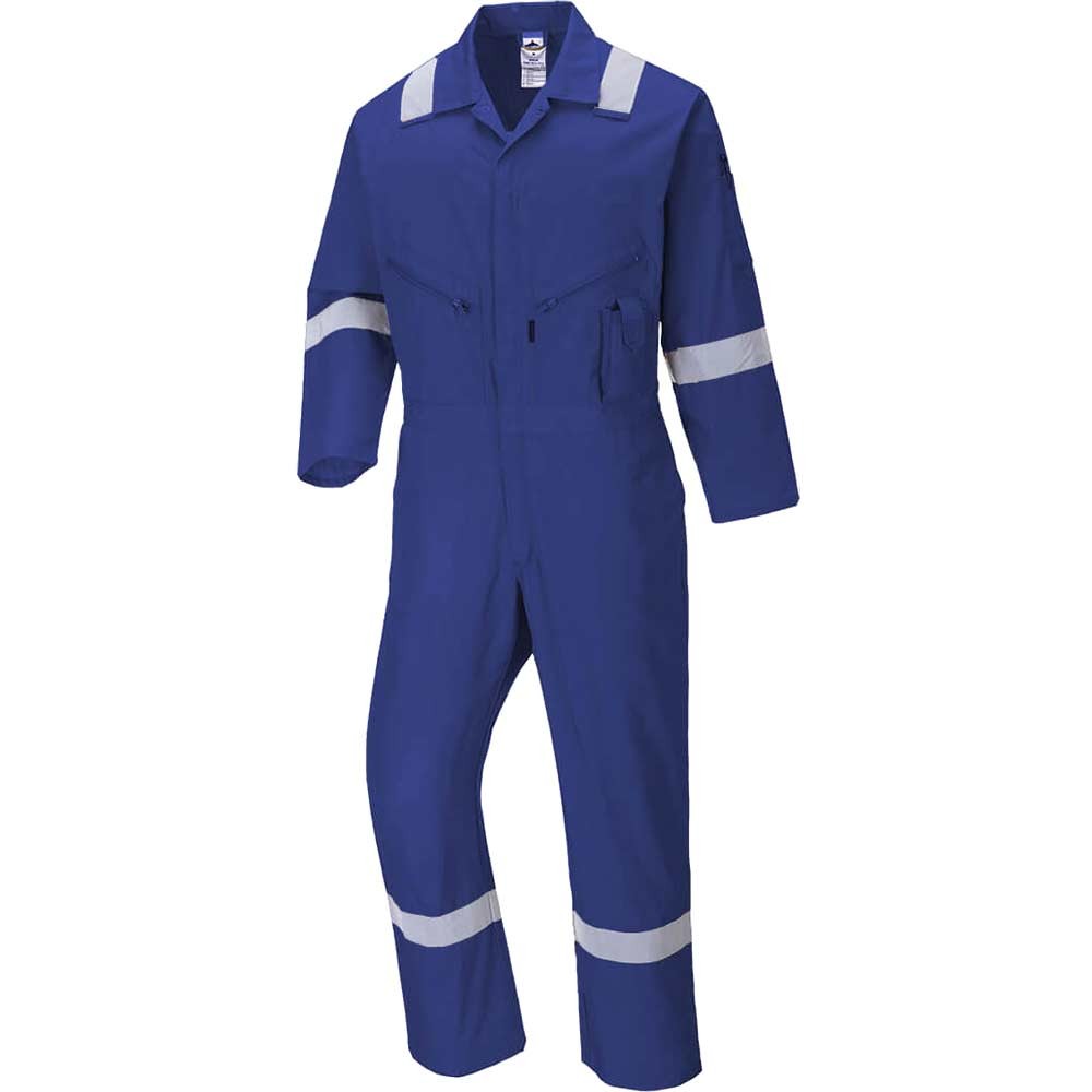 Portwest C814 Iona Cotton Coverall Royal Blue S
