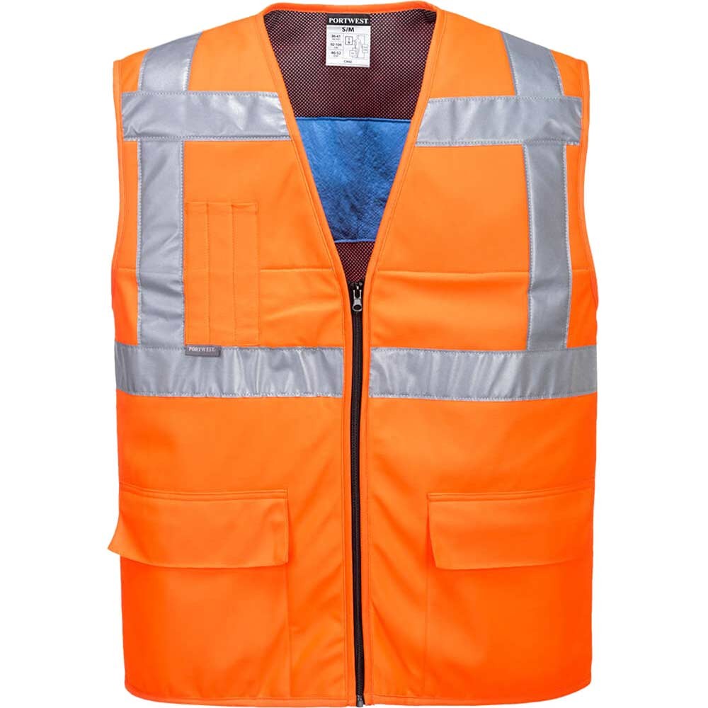 Portwest Cooling Class 2 Hi Vis Waistcoat Orange 2XL / 3XL