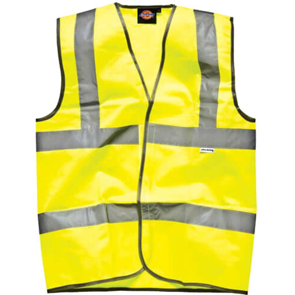 Dickies Hi Vis Safety Highway Waistcoat Yellow L
