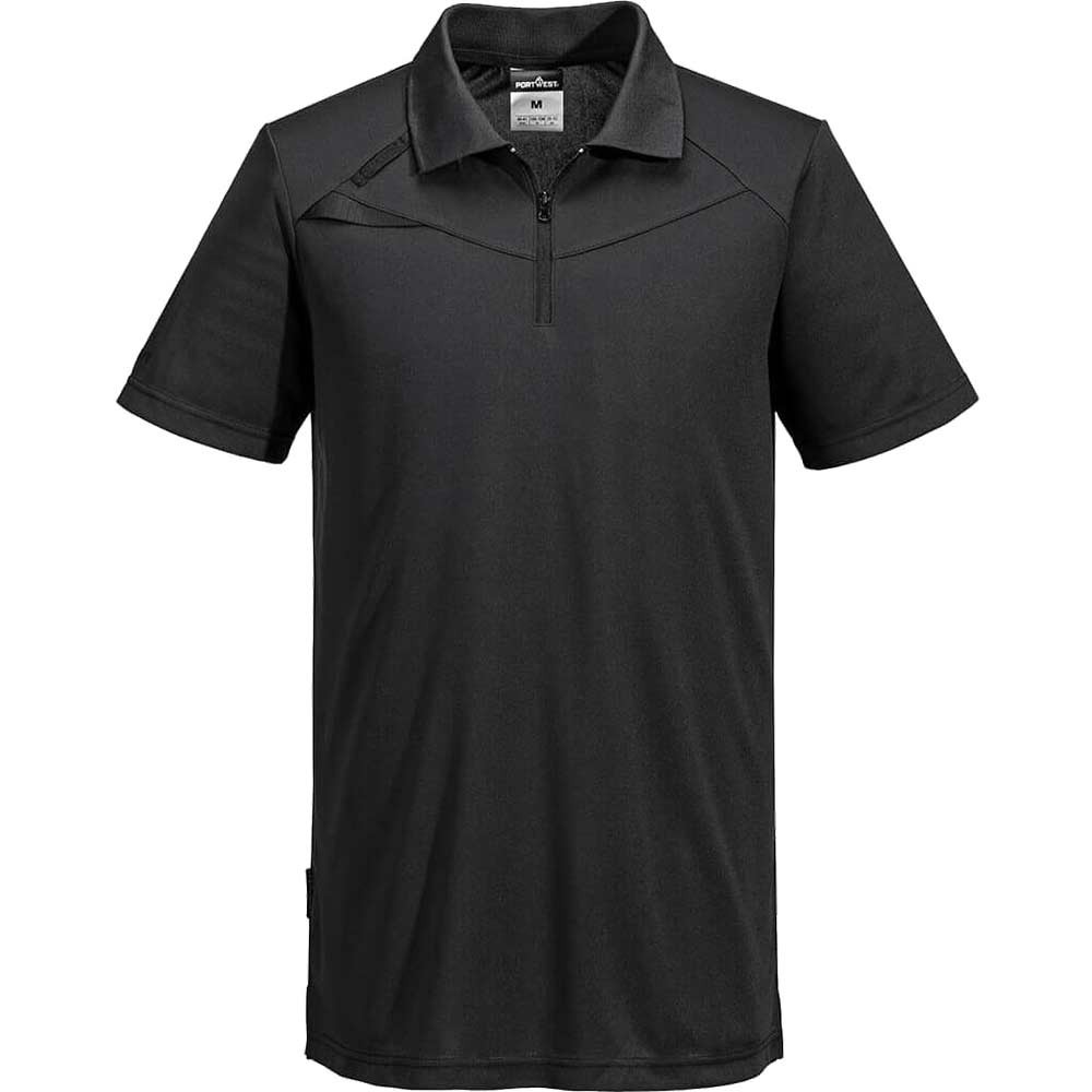 Portwest DX4 Short Sleeve Polo Shirt All Black M
