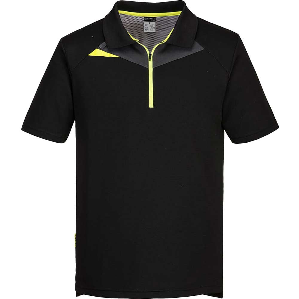 Portwest DX4 Short Sleeve Polo Shirt Black L