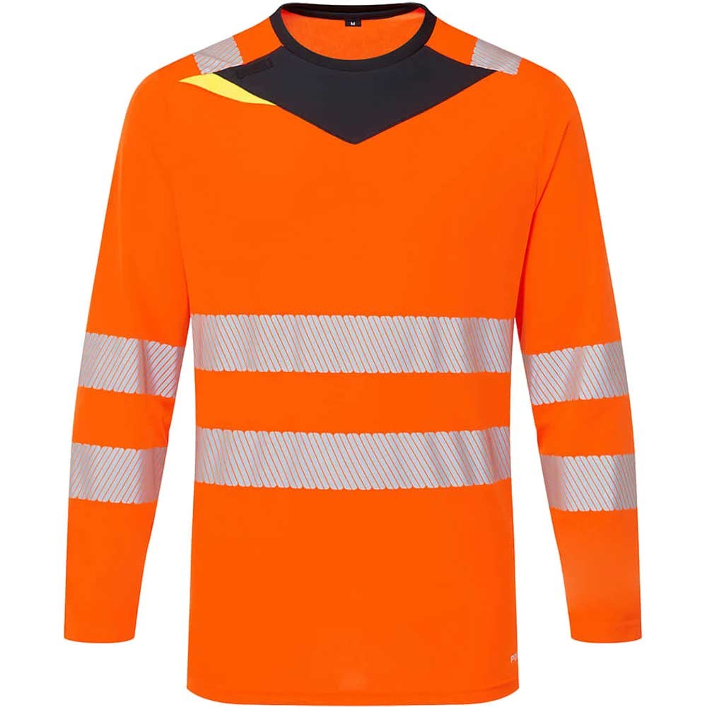 Portwest DX4 Hi Vis Long Sleeve T Shirt Orange / Black 5XL