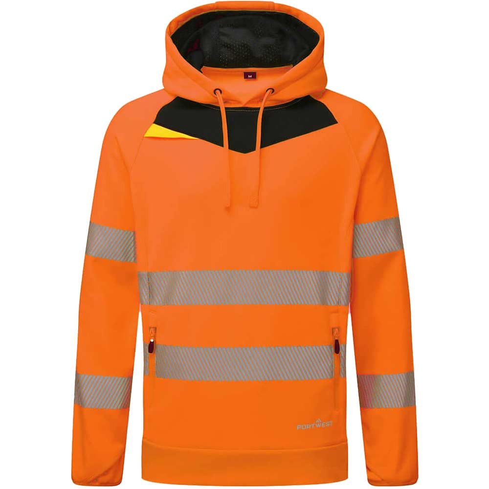 Portwest DX4 Hi Vis Overhead Hoodie Orange / Black XL