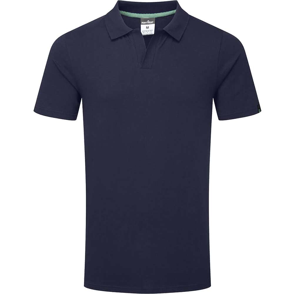 Portwest Organic Cotton Recyclable Polo Shirt Navy 3XL