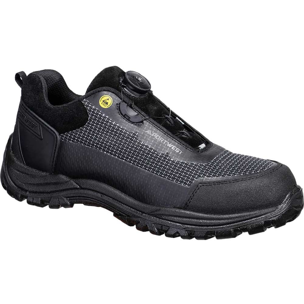 Portwest Girder Composite Low ESD Safety Shoes Black / Grey Size 4