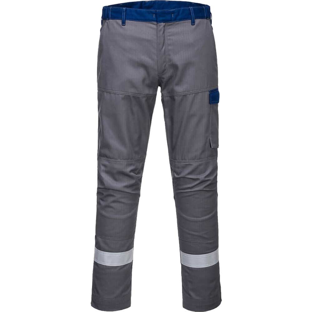 BizFlame Ultra Two Tone Flame Resistant Trousers Grey 36" 31"