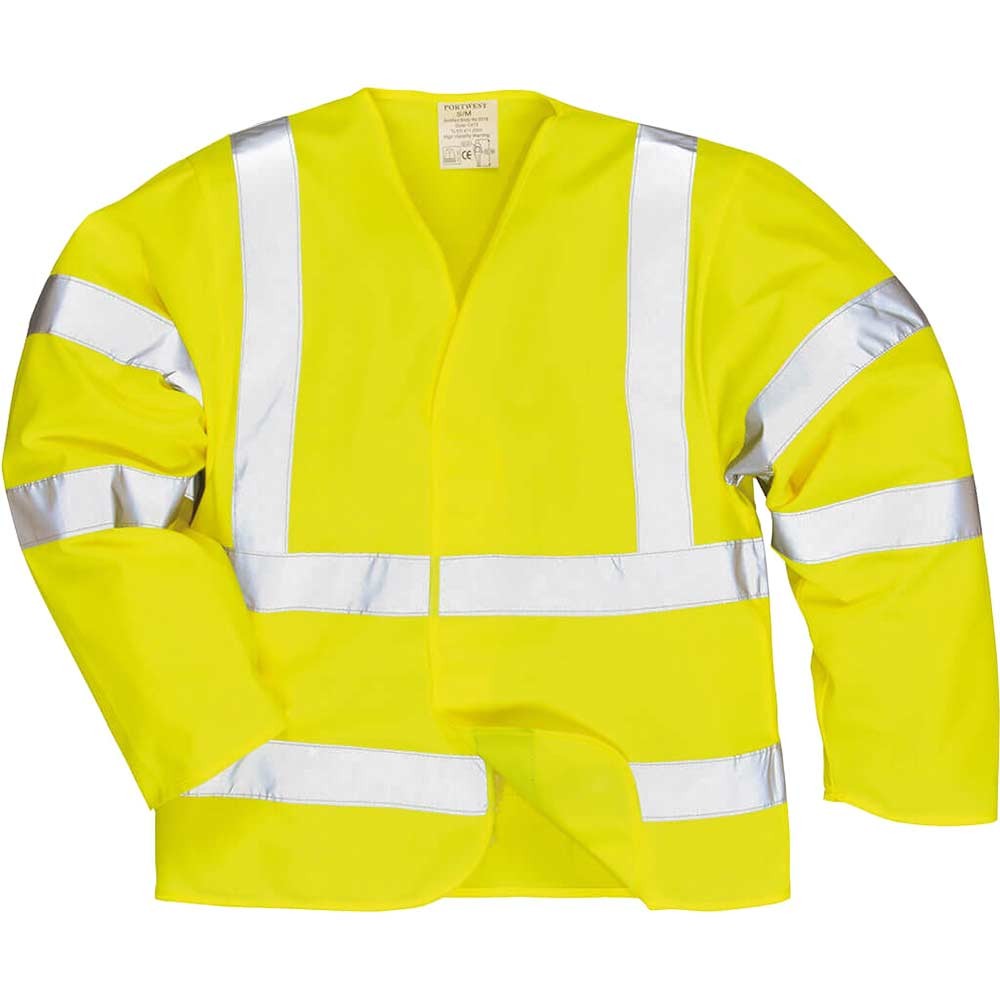 BizFlame Class 3 Hi Vis Anti Static Flame Resistant Jacket Yellow 2XL / 3XL