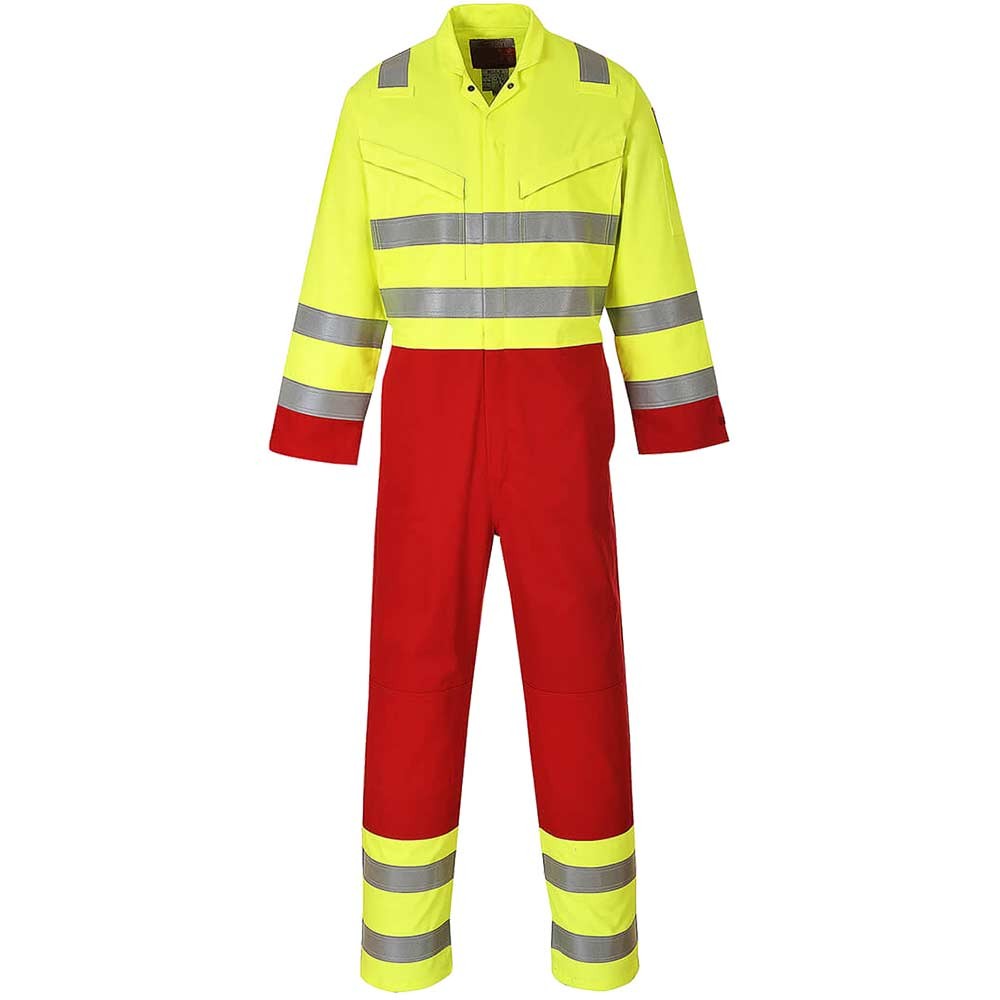 BizFlame Mens Pro Flame Resistant Services Coverall Yellow S