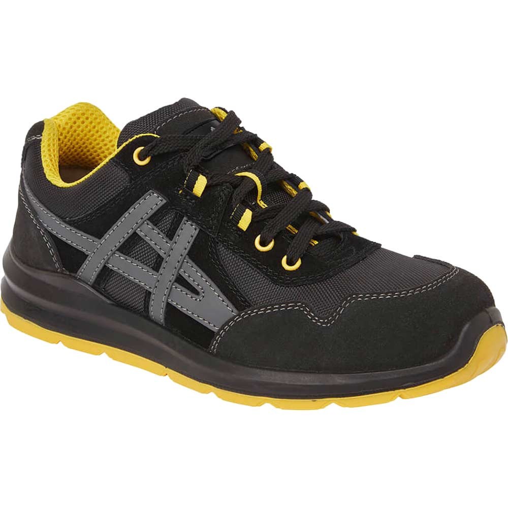 Portwest Steelite Mersey Safety Trainers Black / Yellow Size 12