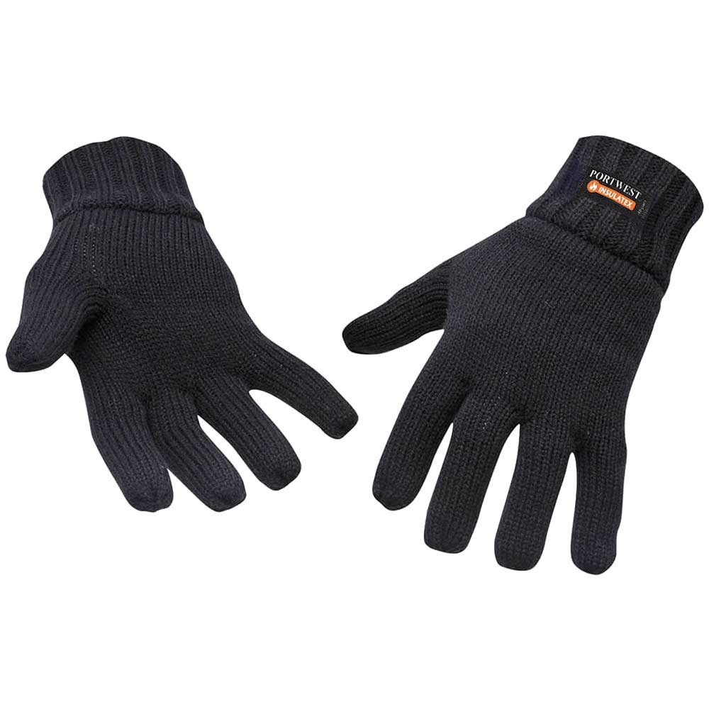 Portwest Insulatex Lined Knit Gloves Black One Size