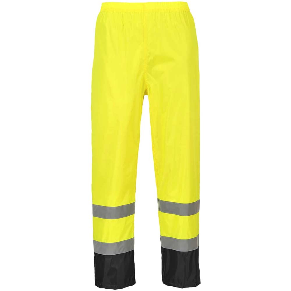 Classic Hi Vis Contrast Rain Trousers Yellow / Black S