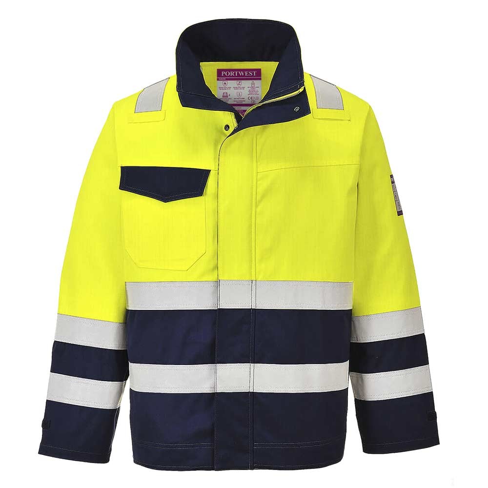 Modaflame Flame Resistant Hi Vis Jacket Yellow / Navy L