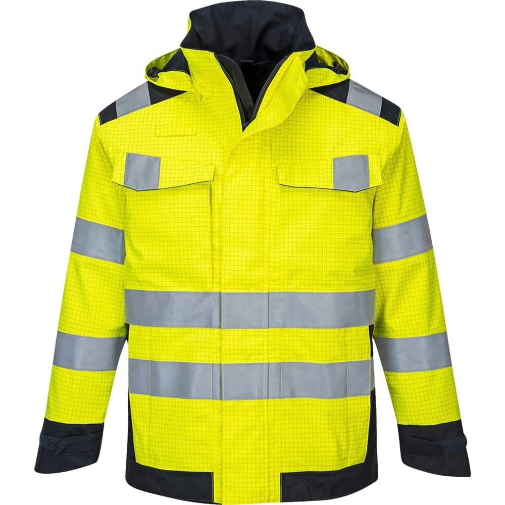 Modaflame Rain Multi Norm Arc Heat and Flame Resistant Jacket Yellow / Navy 3XL
