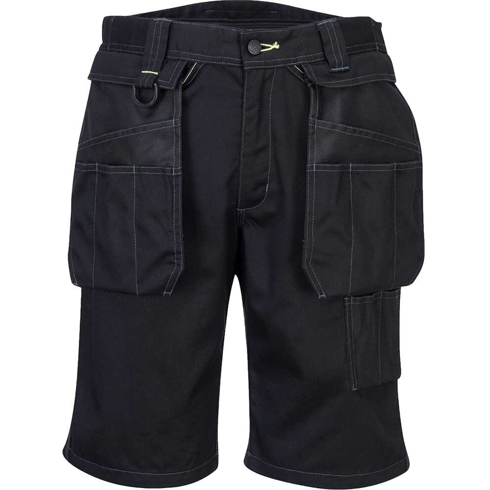 Portwest PW3 Mens Holster Work Shorts Black 28"