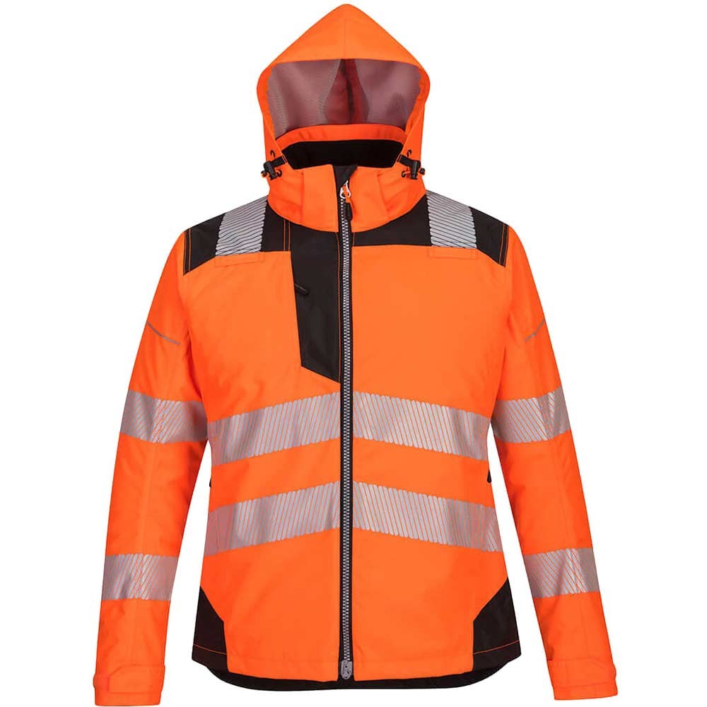 Oxford Weave 300D PW3 Womens Class 2 Hi Vis Jacket Orange / Black XS