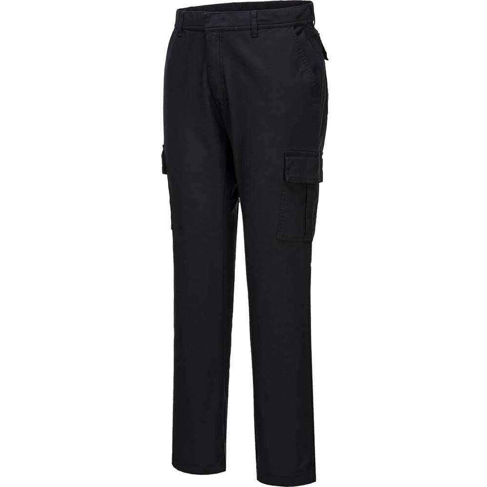 Portwest Stretch Slim Combat Trousers Black 46" 31"