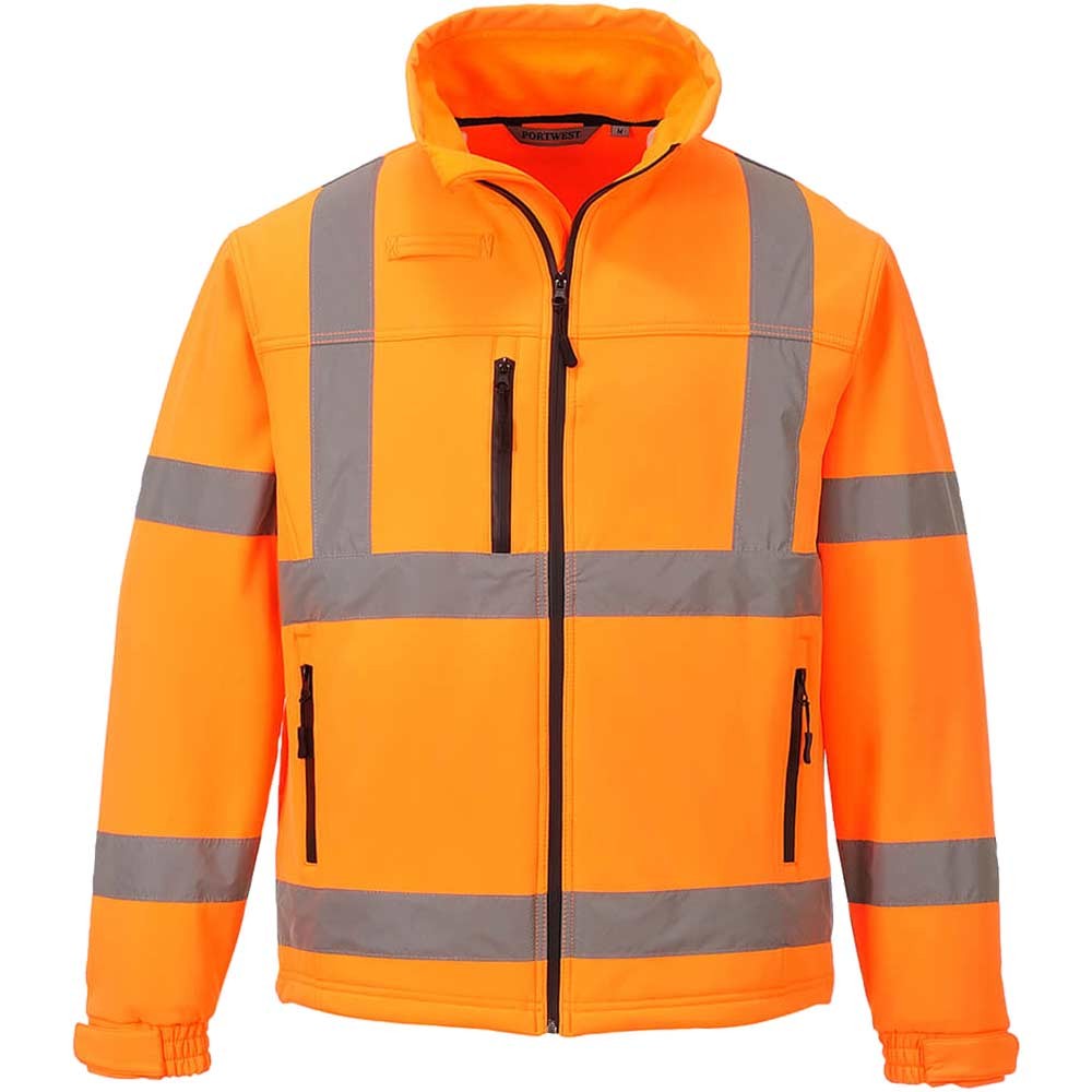 Portwest S424 Hi Vis Softshell jacket Orange 2XL