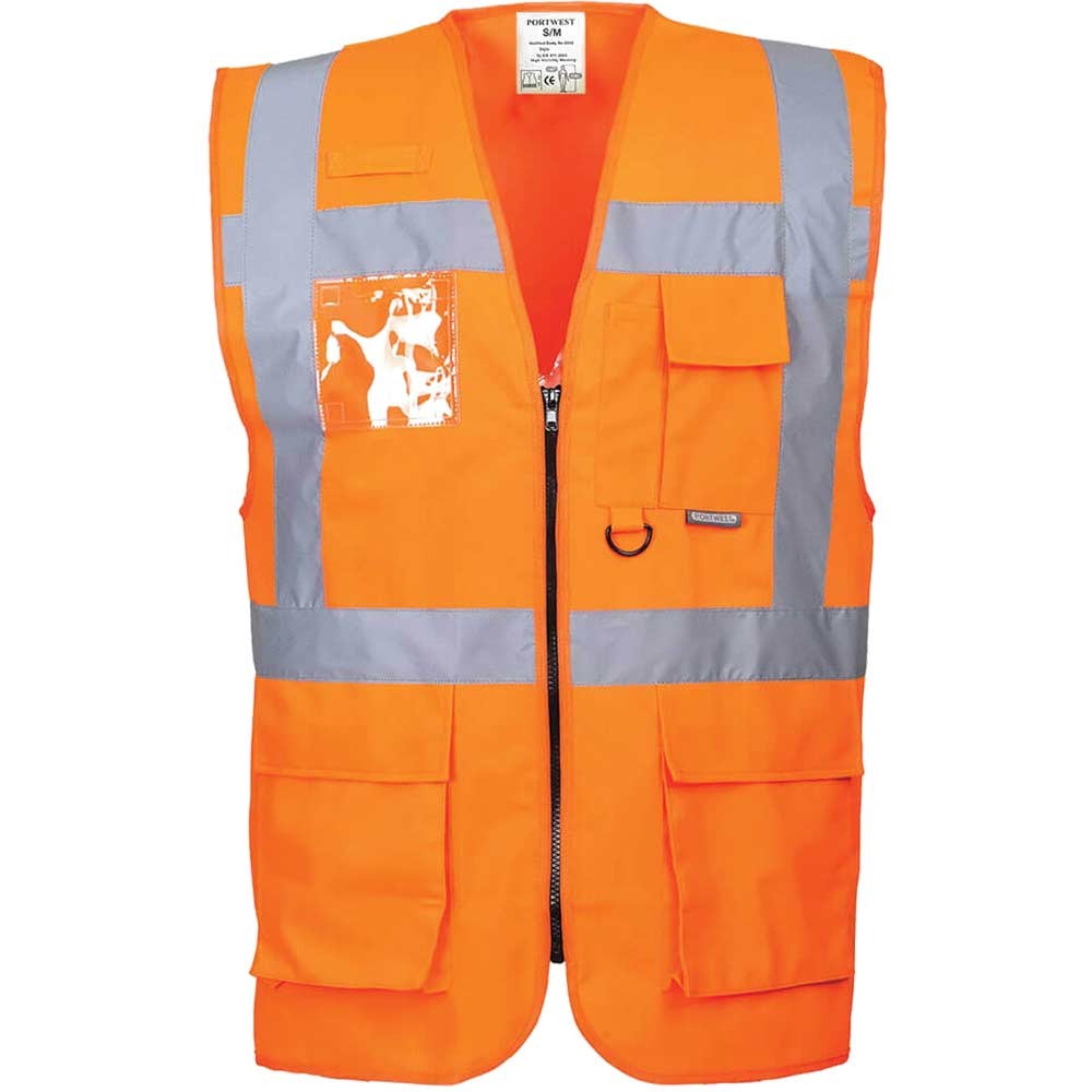 Portwest Berlin Hi Vis Executive Vest Orange 2XL