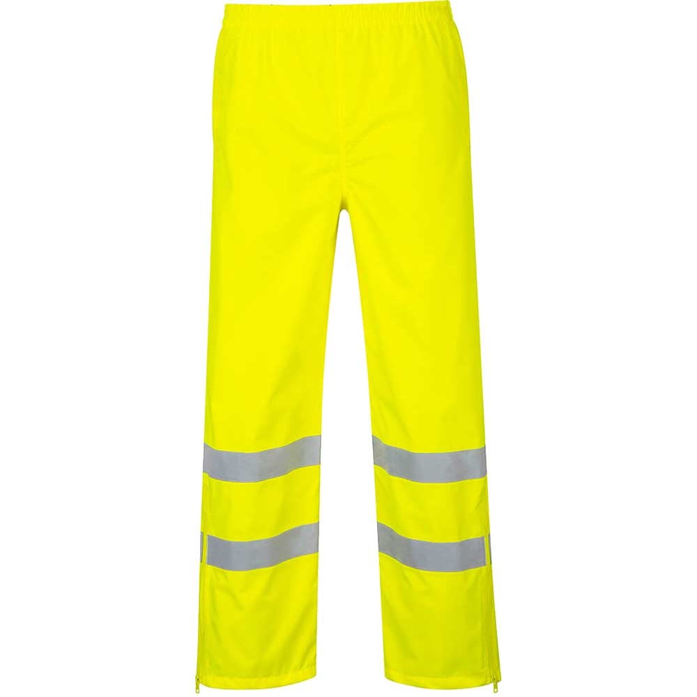 Oxford Weave 300D Class 1 Breathable Hi Vis Breathable Trousers Yellow 3XL
