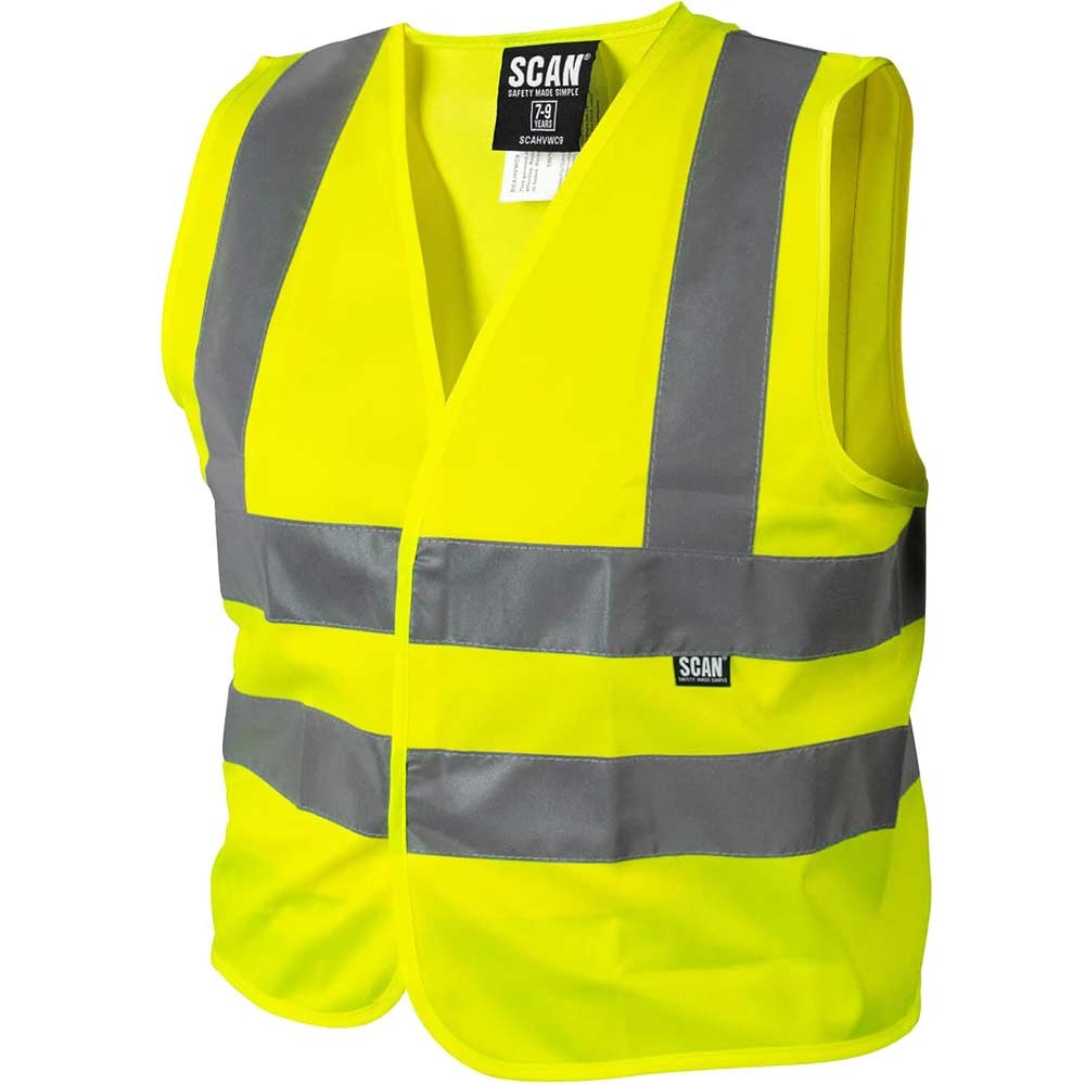 Scan Childrens Hi Vis Waistcoat Yellow 4 - 6