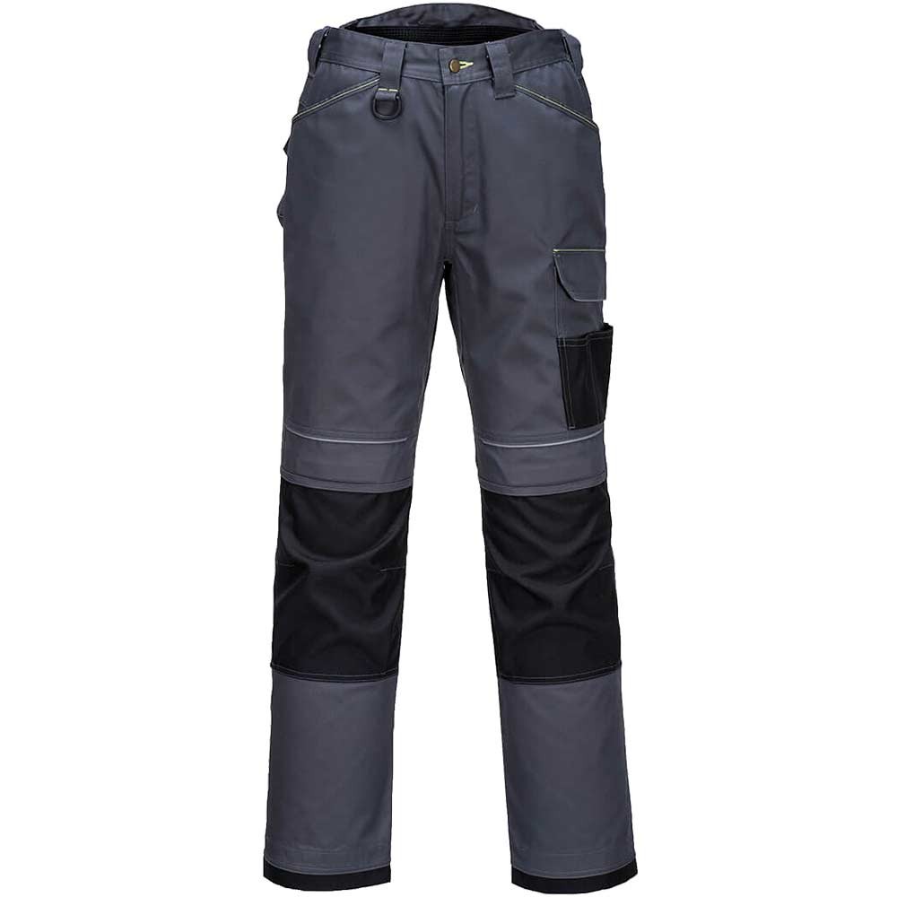 Portwest PW3 Mens Urban Work Trousers Grey / Black 44" 31"
