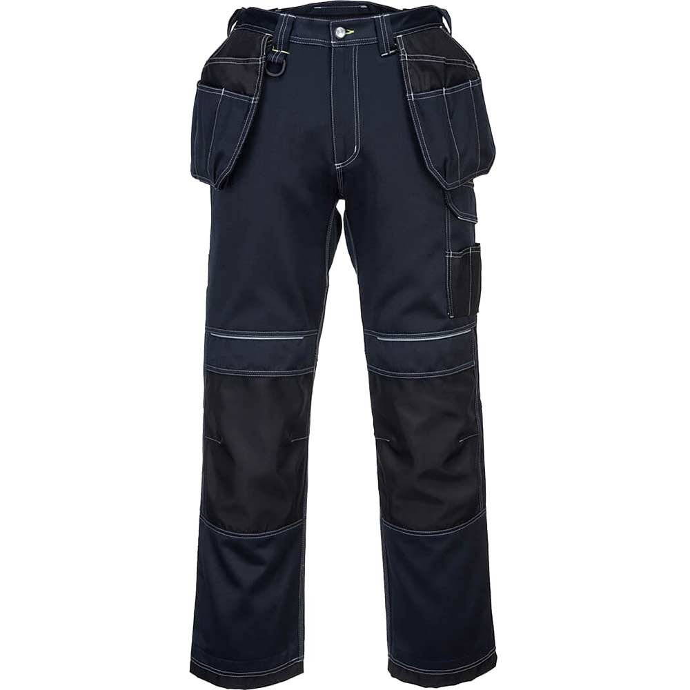 Portwest PW3 Mens Holster Work Trousers Navy / Black 40" 29"