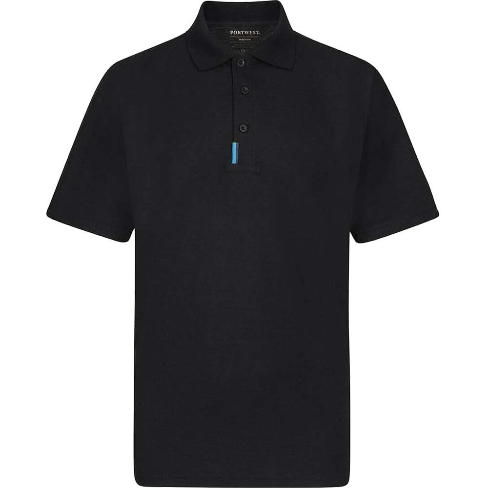 Portwest WX3 Polo Shirt Black XS