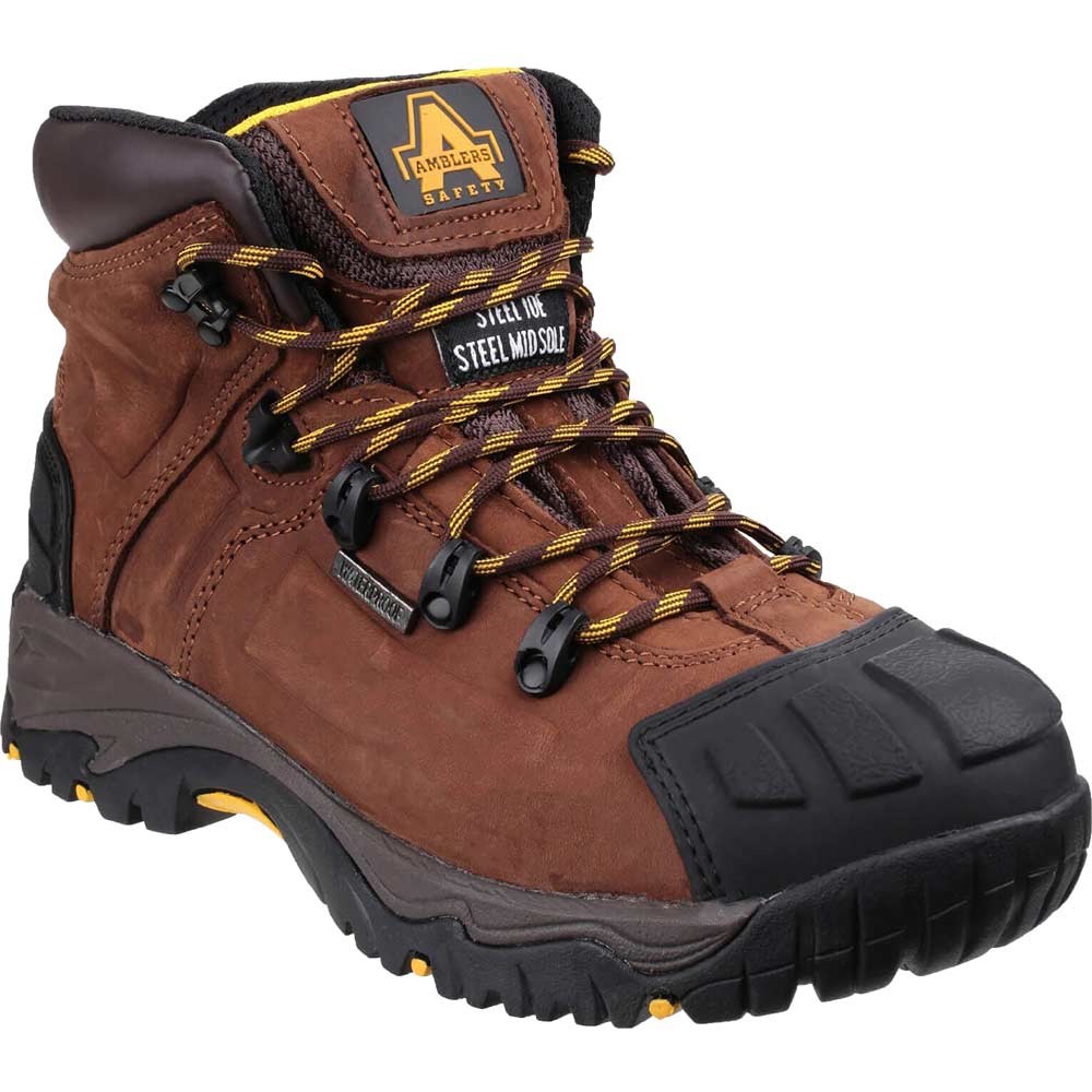 Amblers Mens Safety FS39 Waterproof Safety Boots Brown Size 8