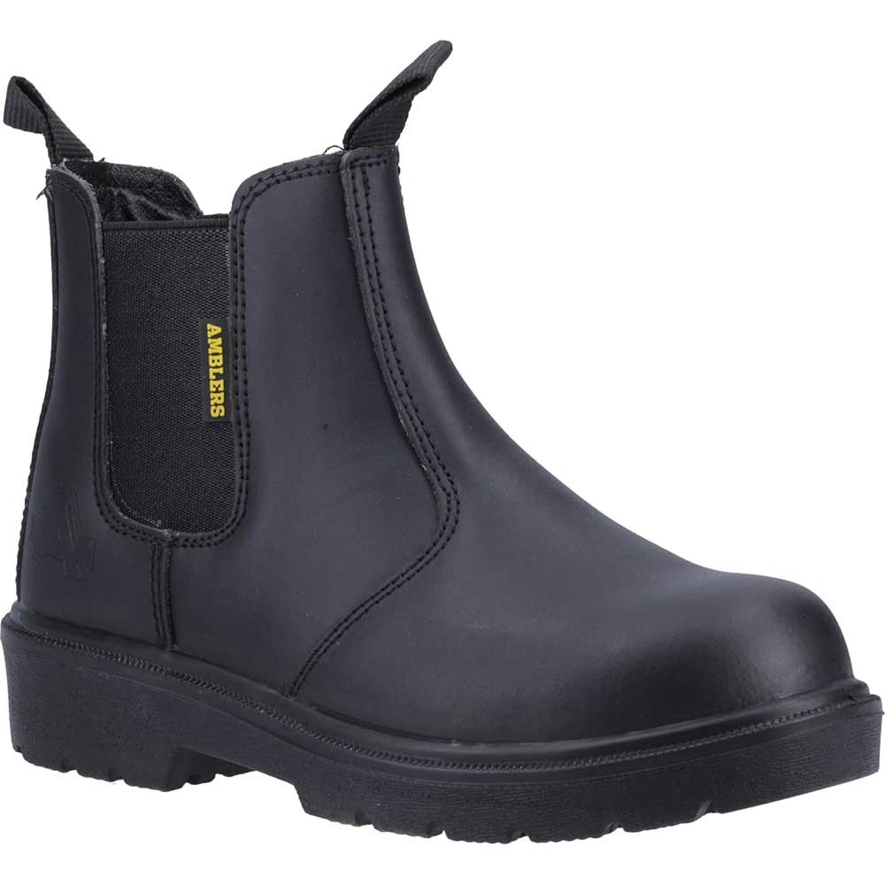 Amblers Mens Safety FS116 Dual Density Pull On Safety Dealer Boots Black Size 12