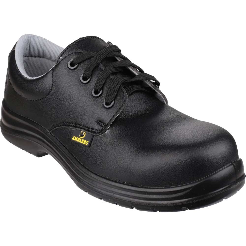 Amblers Safety FS662 Metal Free Water Resistant Lace Up Safety Shoe Black Size 6
