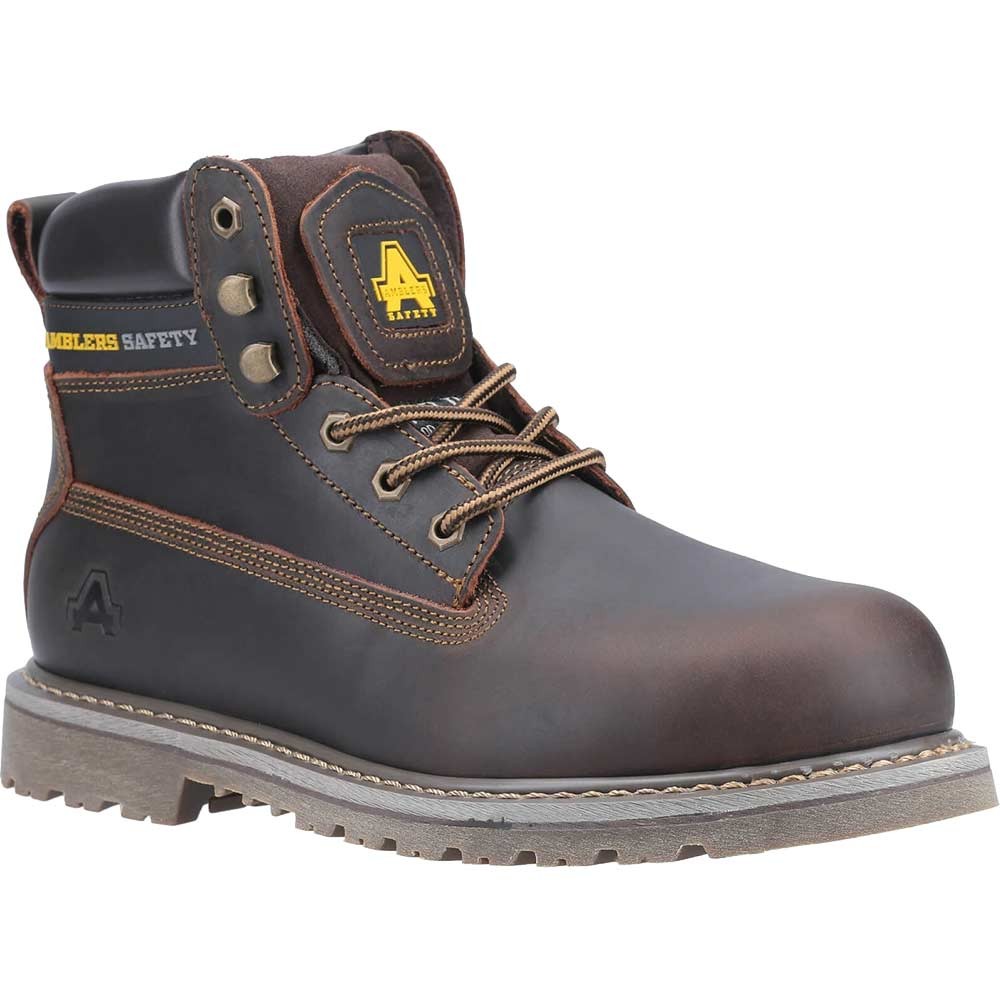 Amblers Safety FS164 Goodyear Welted Industrial Safety Boot Brown Size 5