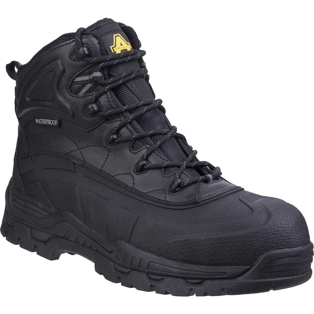 Amblers Safety FS430 Hybrid Waterproof Non-Metal Safety Boots Black Size 8