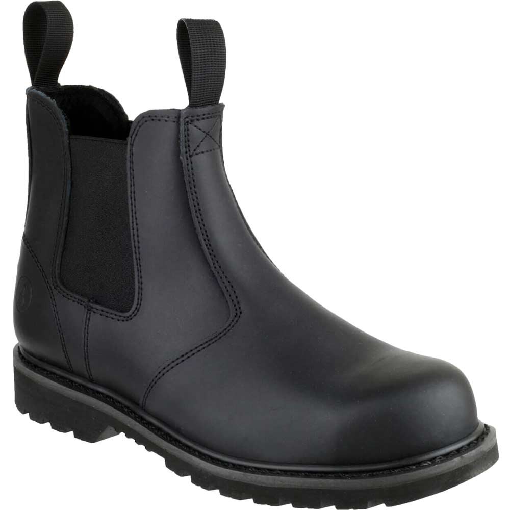 Amblers Mens Safety FS5 Goodyear Welted Pull On Safety Dealer Boots Black Size 6