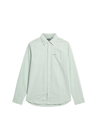 Superdry Cotton Long Sleeve Oxford Shirt - Green - L