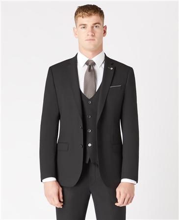Remus Uomo Luca Suit Jacket - Black - 38S