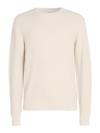 Calvin Klein Waffle Structure Sweat - Beige - XL