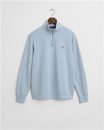 Gant Regular Shield Half Zip Sweatshirt - Lt Blue - S