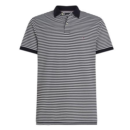 Tommy Hilfiger 1985 Regular Fit Striped Polo - Navy - M