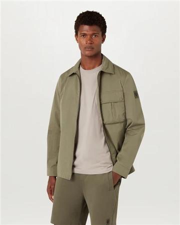 Belstaff Drome Water Repellent Overshirt - Surplus Green - S