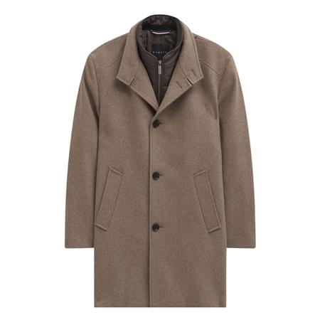 Bugatti Mens Wool Overcoat - Beige - 46R