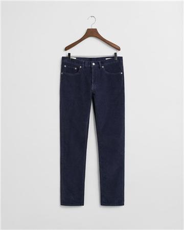 Gant Slim Fit Corduroy Jeans - Navy - 32/30