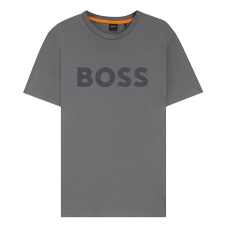 Boss Thinking T-shirt with Rubber-print Logo - Grey - S