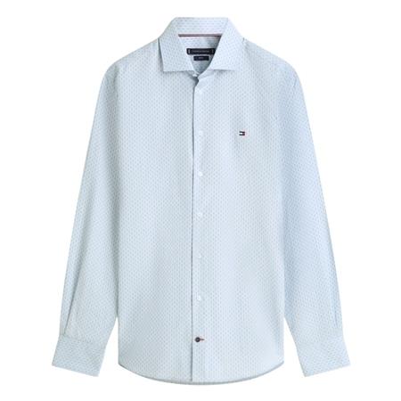 Tommy Hilfiger Poplin Mini Print Shirt - Blue - M