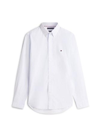 Tommy Hilfiger Flex Poplin Small Logo Shirt - Blue - L