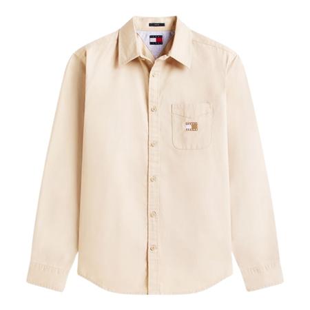 Tommy Jeans Washed Twill Shirt - Beige - M