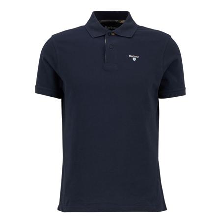 Barbour Tartan Pique Polo Shirt - Navy - XL