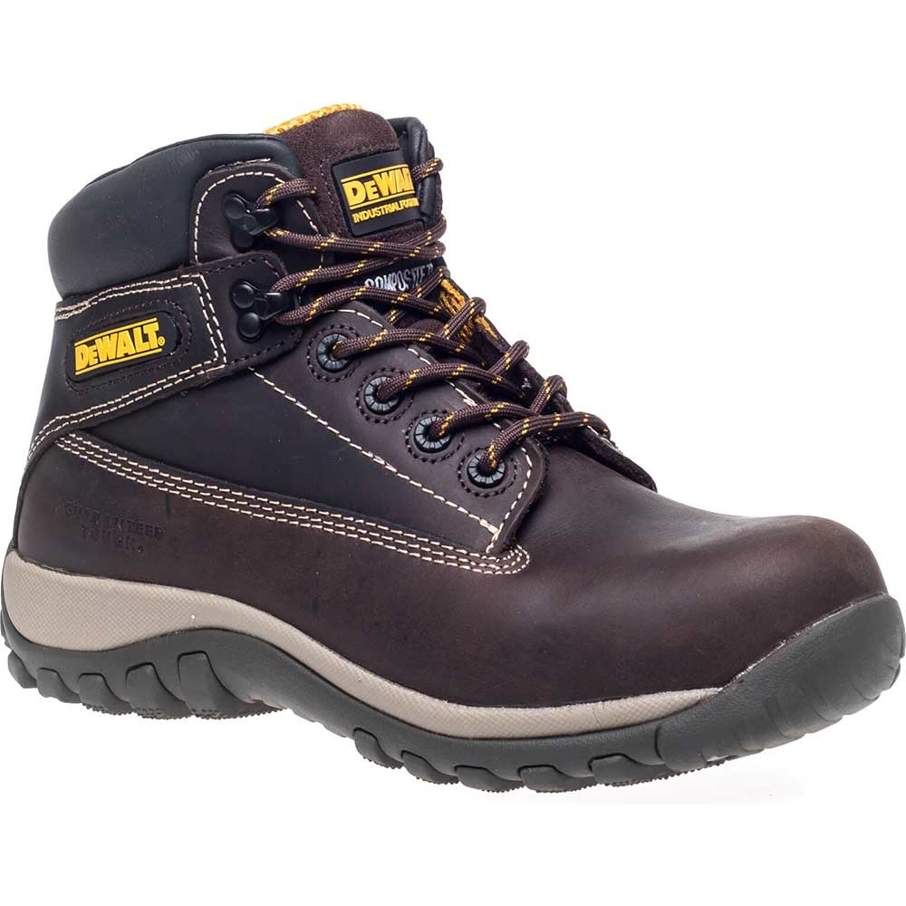 DeWalt Hammer Non Metallic Safety Boots Brown Size 10