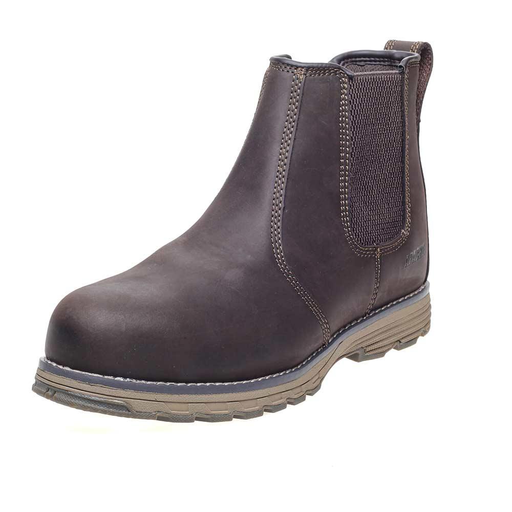 Apache Flyweight Dealer Water Resistant Safety Boots Brown Size 6