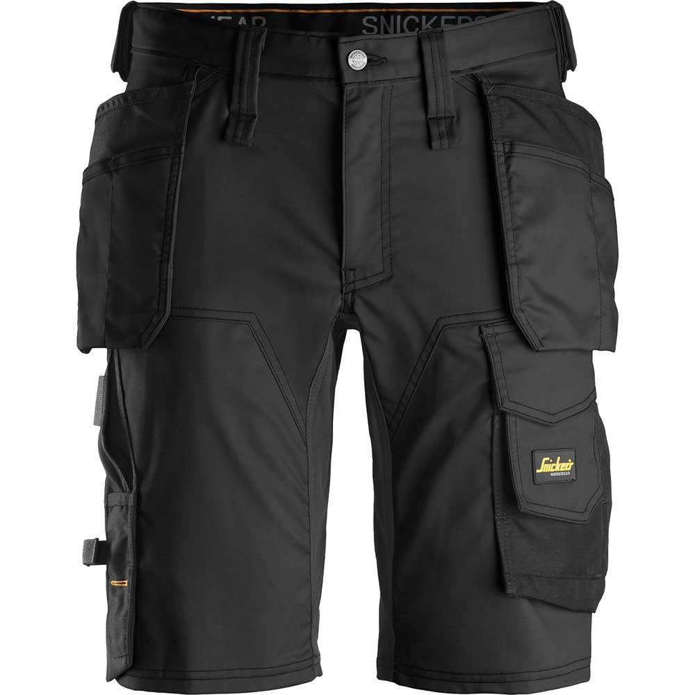Snickers 6141 Mens Allround Work Stretch Slim Fit Holster Pockets Shorts Black 36"