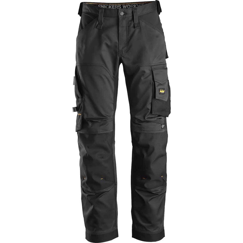 Snickers 6351 Mens Allround Work Stretch Loose Fit Trousers Black/ Black 30" 30"